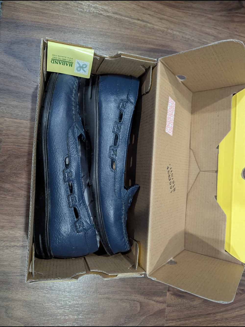 Like New Dr Scholl's Navy Leather Women’s Slip-On Loafers